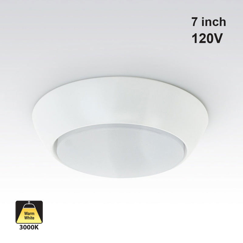 7 inch LED Ceiling Fixture Disk light, 120V 10W 3000K(Warm White), lightsandparst