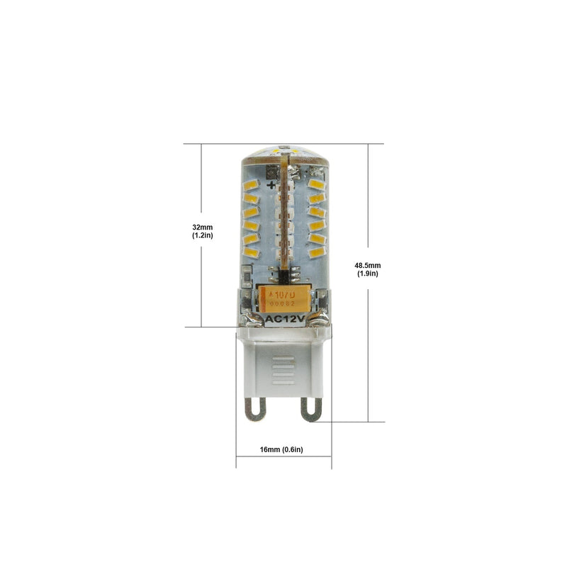 G9 LED Bi-pin Base Light Bulb, 12V 2W 3000K(Warm White)