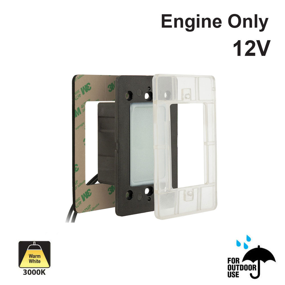 RT05LV-30K 12V Single Gang LED Step Light 2W 3000K (Engine Only)