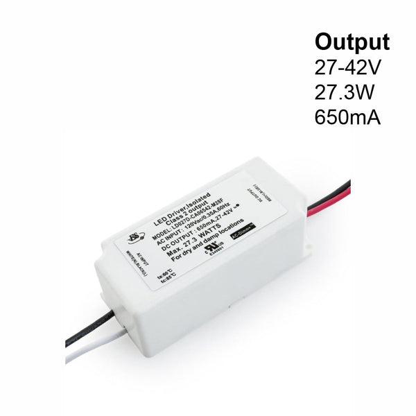 ES LD027D-CA06542-M28F Constant Current LED Driver, 650mA 27-42V 27W max - ledlightsandparts