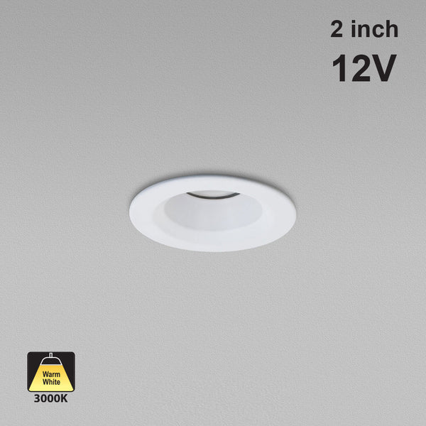 2 inch Mini LED Recessed Downlight LED-1-S6W-3KWH-12V, 12V 6W 3000K(Warm White)