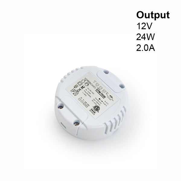 OTM-TD30 Constant Voltage LED Driver, 12V 2.0A 24W 0-10V Dimmable