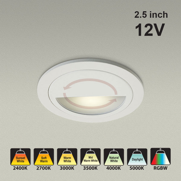 VBD-MTR-82W Recessed LED Light Fixture, 2.5 inch White
