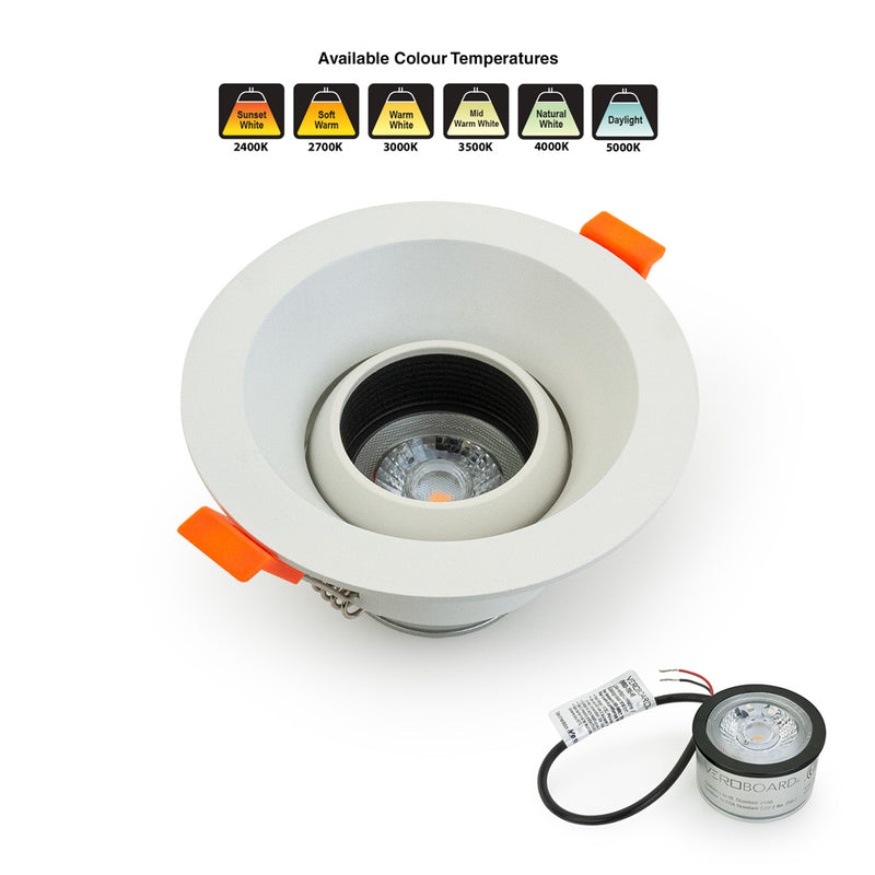 VBD-MTR-88W Recessed LED Light Fixture, 3.25 inch White, lightsandparts