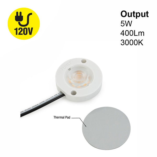 PCK 03-005-930-120-S1 YUNLT LED Module, 120V 5W 3000K(Warm White)