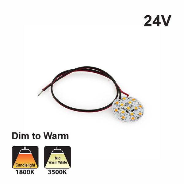 Dim to Warm LED Module 3.5W 24V PWM dimming 1800-3500K