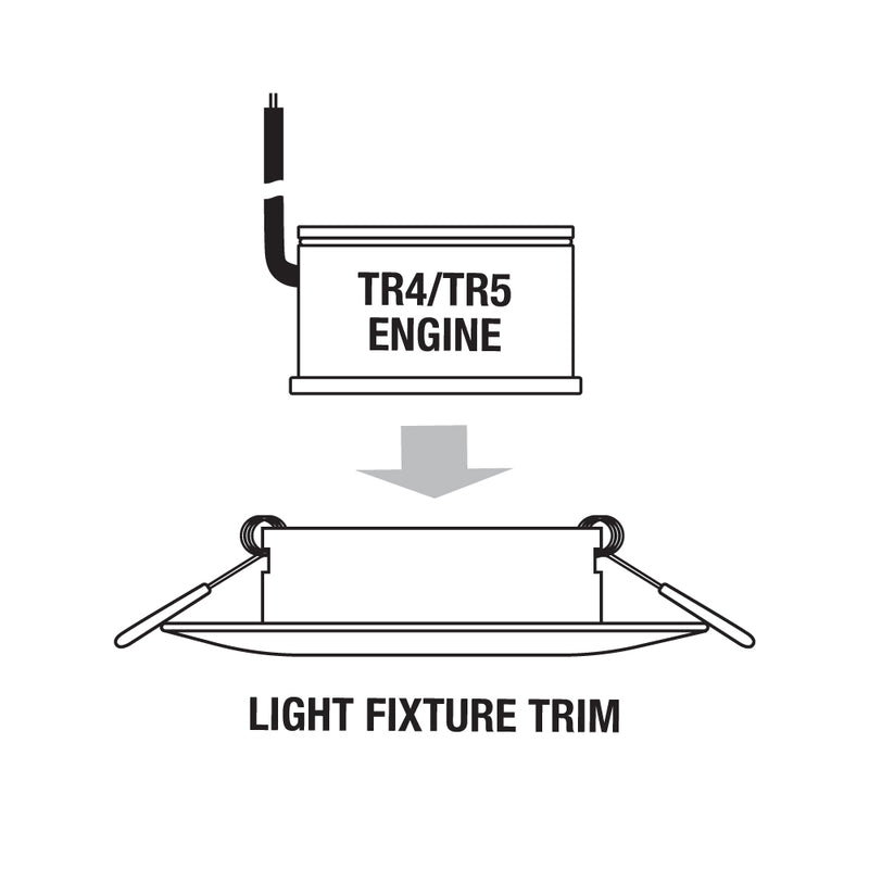VBD-MTR-86B Recessed LED Light Fixture, 3.5 inch Black, lightsandparts
