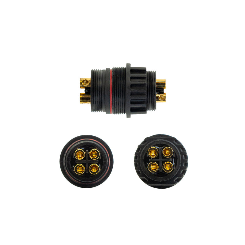 Outdoor Waterproof 2 Way Screw Type Connection Four Contact (RGB), lightsandparts