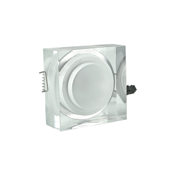 Square Pot Light, 12V 1W 3000K(Warm White) - ledlightsandparts