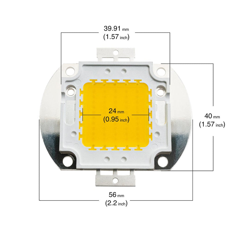 High Power LED Chip LMD-50WWH35, 32.34V 50W 3000K(Warm White) - ledlightsandparts