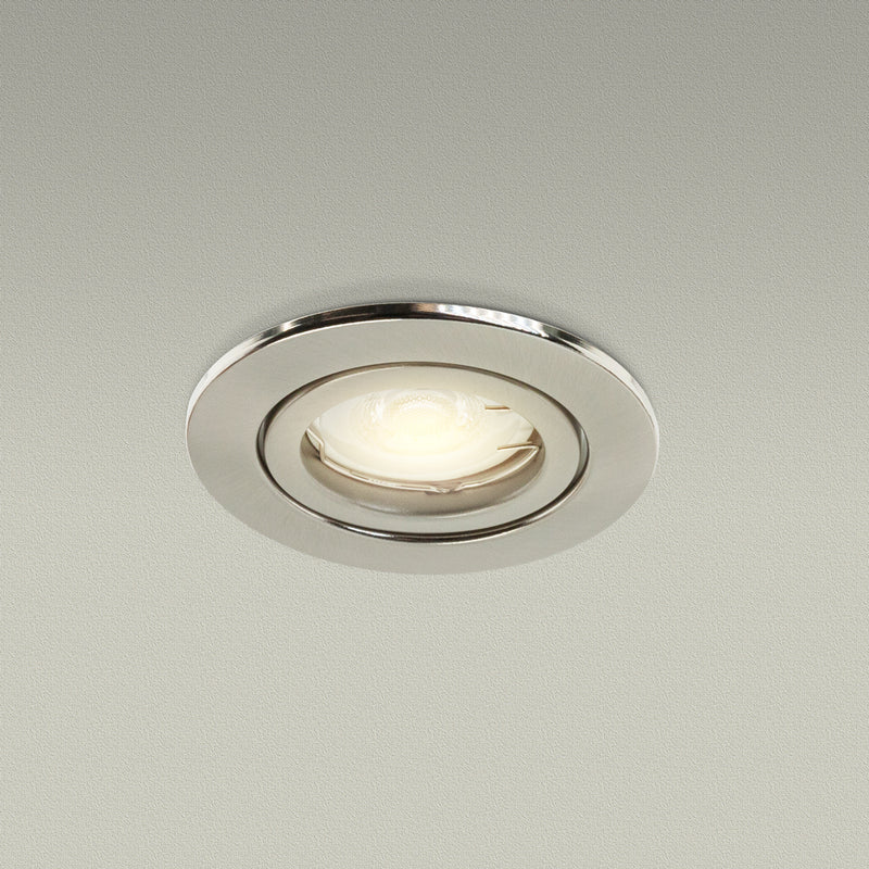 VBD-MTR-65T Recessed LED Light Fixture, 3 inch Round Nickel Chrome - ledlightsandparts