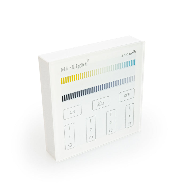 Mi-Light B2 4-Zone Adjustable Color Temperature Panel Remote Controller, works with FUT035 - ledlightsandparts