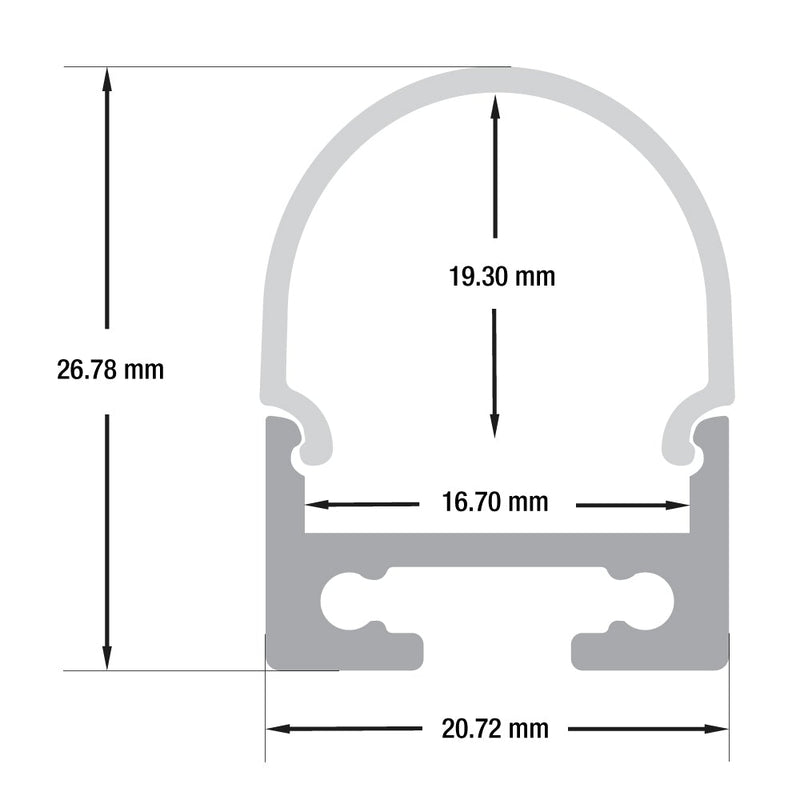 Type 9 Linear Architectural Light Fixture Profile-2 Meters (78 inches) - ledlightsandparts