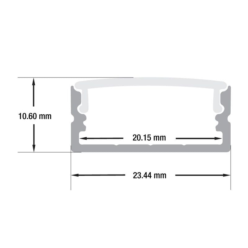 Type 15 Linear Architectural Light Fixture Profile-3 Meters (118 inches) - ledlightsandparts