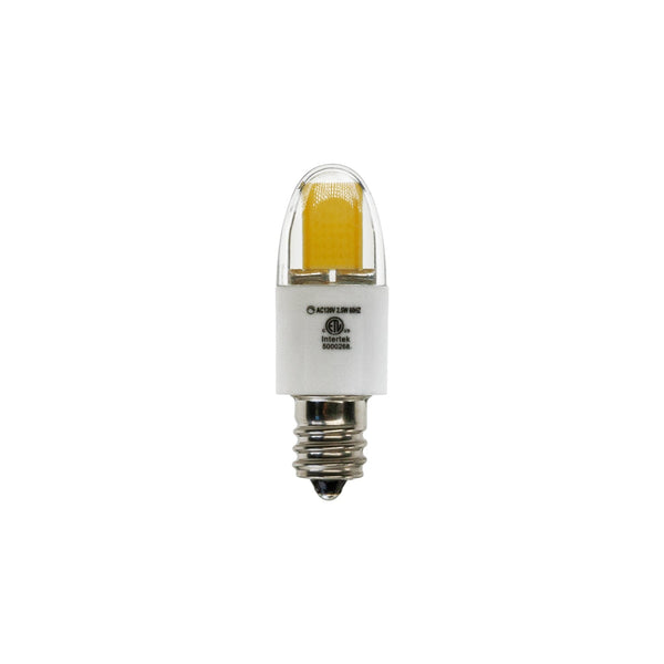 E12 LED Bulb COB, 120V 2.5W 3000K(Warm White) - ledlightsandparts