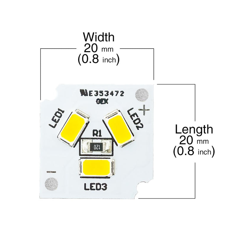 LED Module 12V 2.5W 5730 3SMD 2700K CRI90+ - ledlightsandparts