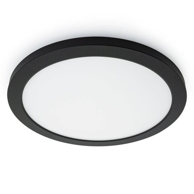 11 inch Round Surface Mount Downlight with Changeable Color Temperature (3CCT)-Black Matt Trim Cover - ledlightsandparts