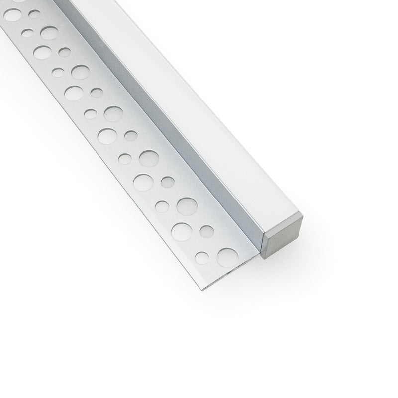 Type 94 Recessed Aluminum F Channel for Drywall(Plaster-In) 3 Meters (118 inches) - ledlightsandparts