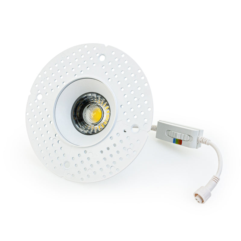 3.5 inch Round Trimless Downlight LED-35-S12W-L5CCTWH-T, (5CCT) 120V 12W - ledlightsandparts