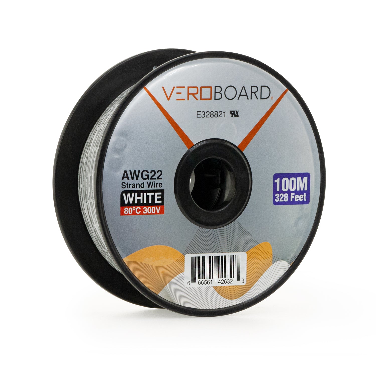 Stranded White Wire 22AWG 100Meter(328 Feet)