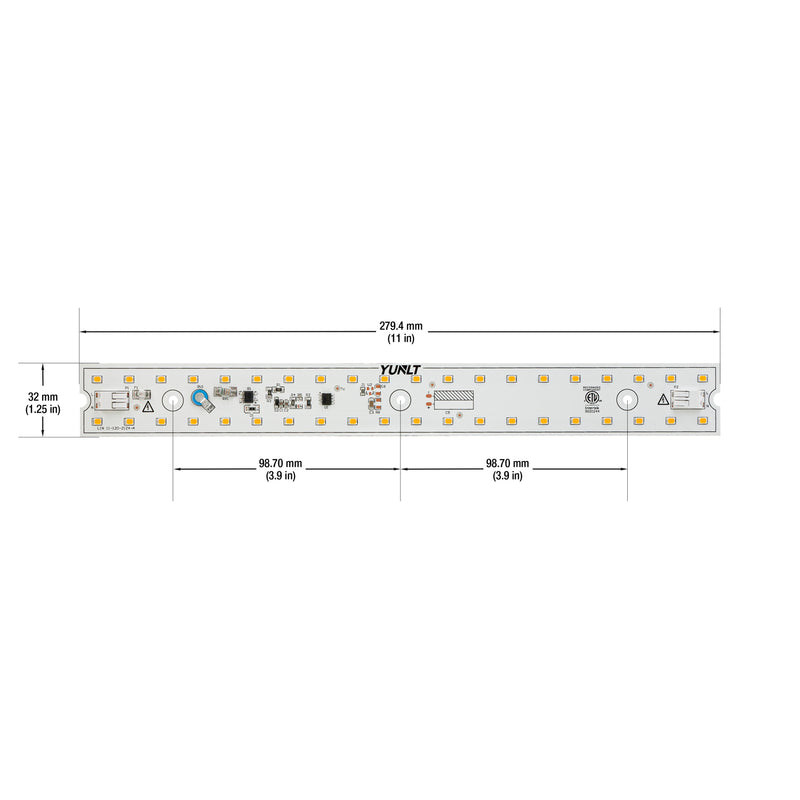11 inch Linear LED Module Driverless Engine LIN 11-010W-930-120-S3-Z1A, 120V 10W 3000K(Warm White), lightsandparts