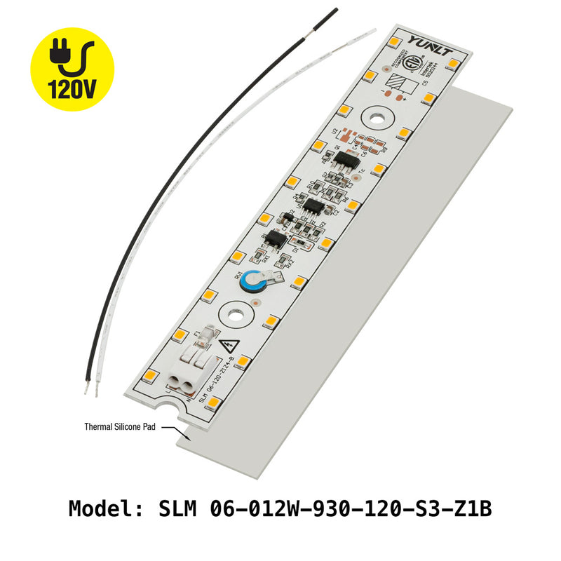 6 inch Slim LED Module Driverless Engine SLM 06-012W-930-120-S3-Z1B, 120V 12W 3000K(Warm White), lightsandparts