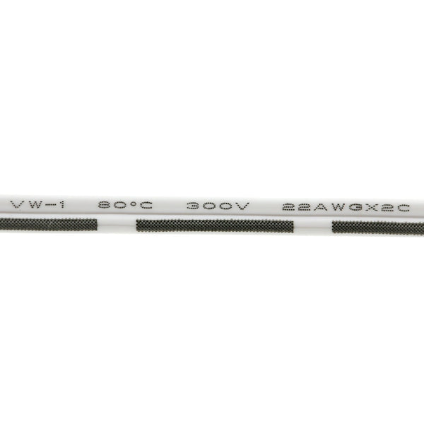 White Wire AWG Gauge 22 - ledlightsandparts