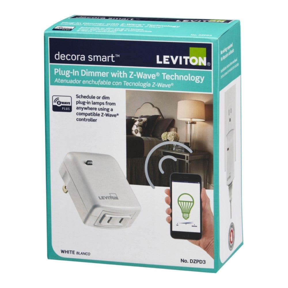 Leviton Decora Smart Plug-in Dimmer with Z-Wave Plus Technology DZPD3