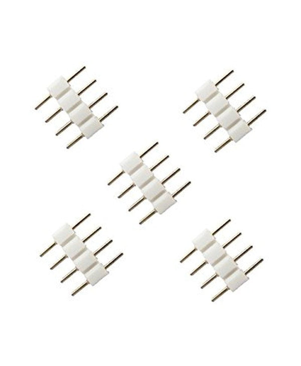 RGB 4 Pin Male Connector (Pack of 4) - ledlightsandparts