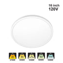 Votatec 16″ Slim Flush Mount – 5Way CCT HM08-PR16-30W120-5CCT-WSA 120V 30W CCT(2.7K, 3K, 3.5K, 4K, 5K)