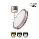 Votatec Flush Mount Fixture VO-RF18W38-120-D-3Way SL/BK/BB 120V 38W CCT(3K, 4K, 5K)