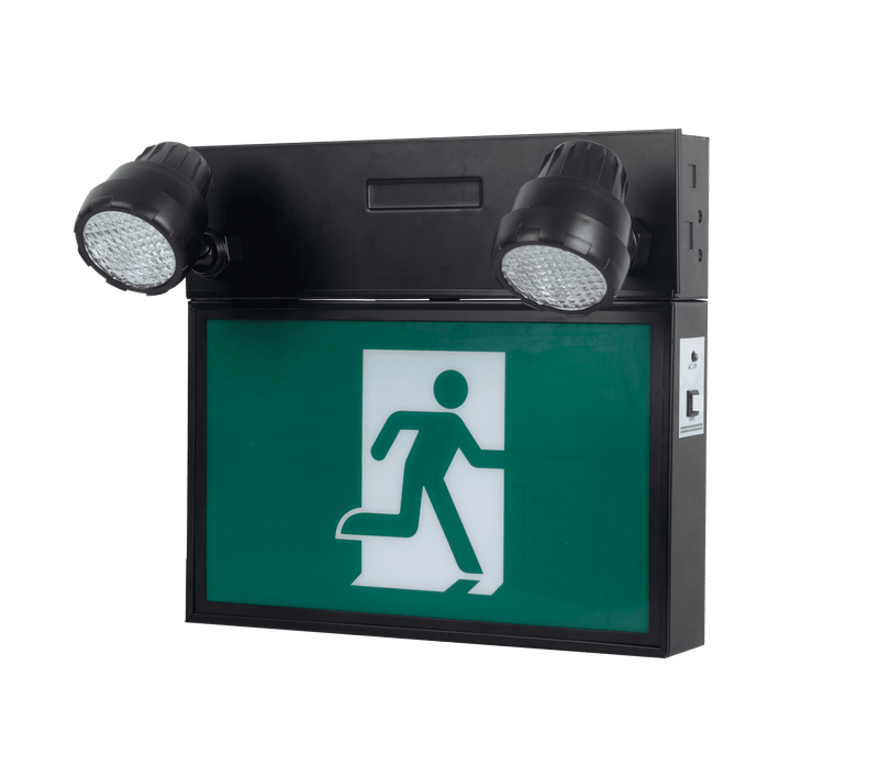 Votatec Remote Capable Steel Emergency Light & Running Man Combo CR-7029B 2x2W 120-347V
