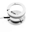 Round LED Retrofit Cabinet Puck Light, 12V 3.5W 3000K(Warm White) Silver Grey - ledlightsandparts