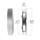 Round LED Retrofit Cabinet Puck Light, 12V 3.5W 3000K(Warm White) Silver Grey - ledlightsandparts