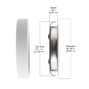 R25-12V-White Round LED Cabinet Puck Light, 12V 2.5W CCT(2.4K, 2.7K, 3K, 3.5K, 4K, 5K), lightsandparts