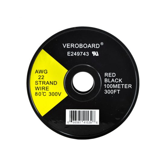 Strand Wire Red-Black AWG 22, 100 Meter(328Feet)
