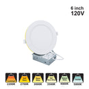 Votatec 6″ Recessed Panel Night Light P02106-NL-12W 120V 12W+3W CCT(2.7K, 3K, 3.5K, 4K, 5K) Night light 2200K