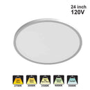 Votatec 24″ Slim Flush Mount – 5Way CCT HM08-PR24-48W120-5CCT-WSA 120V 48W CCT(2.7K, 3K, 3.5K, 4K, 5K)