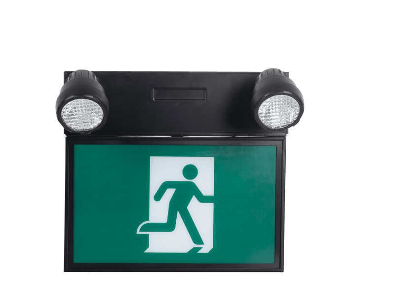Votatec Remote Capable Steel Emergency Light & Running Man Combo CR-7029B 2x2W 120-347V