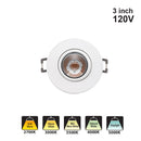 Votatec 3″ Eyeball – 5CCT Adjustable VO-GRP3W8-120-D-5WAY 120V 8W CCT(2.7K, 3K, 3.5K 4K, 5K)