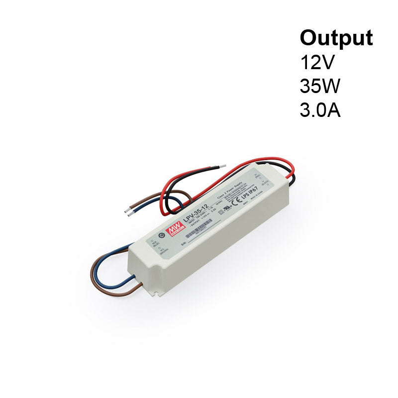 Mean Well LPV-35-12 Non-Dimmable LED Driver, 12V 3A 35W