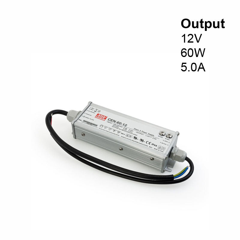 Mean Well CEN-60-12 Metal Case Non-Dimmable LED Driver, 12V 5A 60W