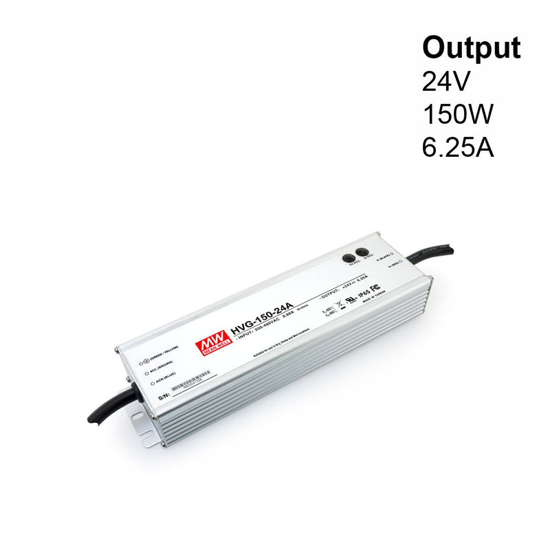 Mean Well HVG-150-24A Non-Dimmable Constant Current- Constant Voltage LED Driver with Universal Input Voltage