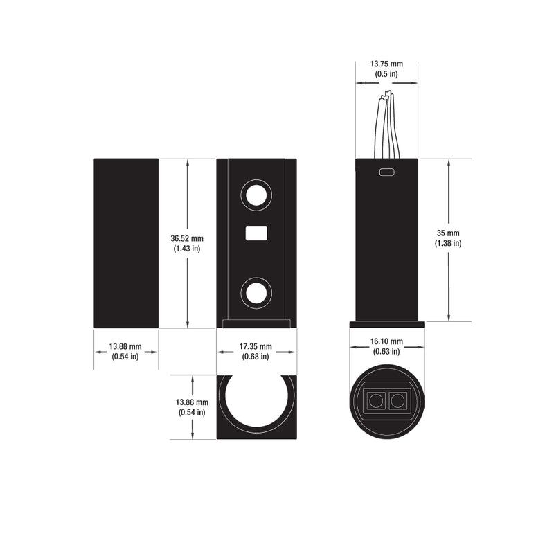 Single Head Door Trigger (IR) Sensor Switch, Black Color 12-24V 60W, lightsandparts