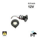 C1024WW Recessed Step Light/Deck Light-Black Eyelid Light, 12V 1W 3000K(Warm White)