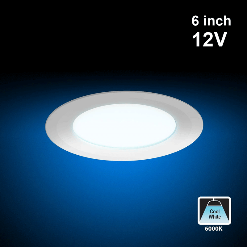 6 inch Low Voltage Dimmable LED Panel Light PA3C06, 12V 14W 6000K(Cool White)