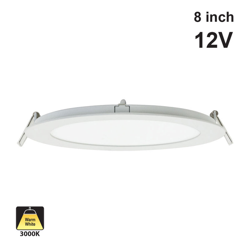 8 inch Low Voltage Dimmable LED Panel Light PA3C08, 12V 18W 3000K(Warm White) - ledlightsandparts