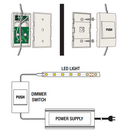 Wall Mount Low Voltage LED dimmer Switch Push