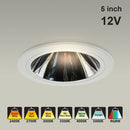 VBD-MTR-17C Recessed LED Light Fixture, 5 inch Round Polished Chrome - ledlightsandparts