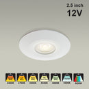 VBD-MTR-14W Recessed LED Light Fixture, 2.5 inch Round White- ledlightsandparts